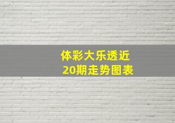 体彩大乐透近20期走势图表