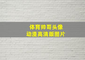 体育帅哥头像动漫高清版图片