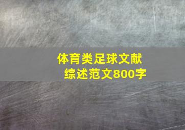 体育类足球文献综述范文800字