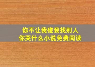 你不让我碰我找别人你哭什么小说免费阅读