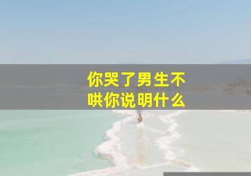 你哭了男生不哄你说明什么