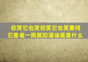 你哭它也哭你笑它也笑要问它是谁一照就知道谜底是什么