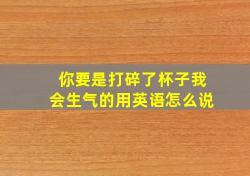 你要是打碎了杯子我会生气的用英语怎么说