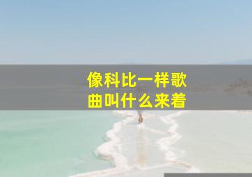 像科比一样歌曲叫什么来着