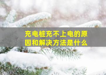 充电桩充不上电的原因和解决方法是什么