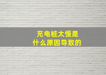 充电桩太慢是什么原因导致的