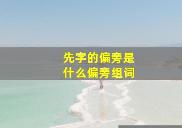 先字的偏旁是什么偏旁组词