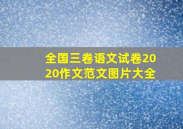 全国三卷语文试卷2020作文范文图片大全