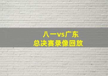 八一vs广东总决赛录像回放