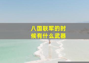 八国联军的时候有什么武器