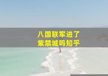 八国联军进了紫禁城吗知乎