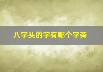 八字头的字有哪个字旁