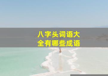 八字头词语大全有哪些成语