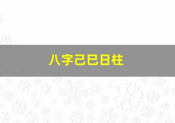 八字己巳日柱