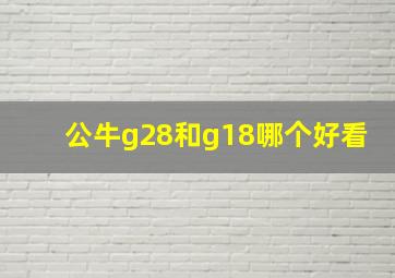 公牛g28和g18哪个好看