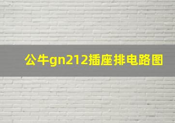 公牛gn212插座排电路图