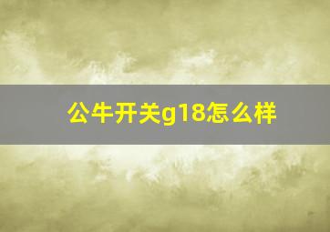 公牛开关g18怎么样