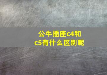 公牛插座c4和c5有什么区别呢