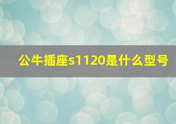 公牛插座s1120是什么型号