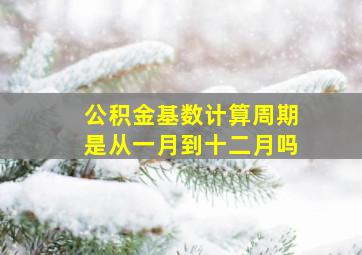 公积金基数计算周期是从一月到十二月吗