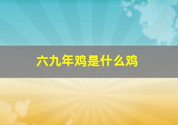 六九年鸡是什么鸡