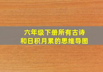 六年级下册所有古诗和日积月累的思维导图