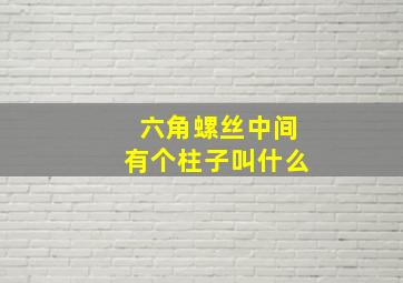 六角螺丝中间有个柱子叫什么