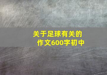 关于足球有关的作文600字初中