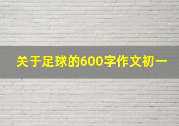 关于足球的600字作文初一