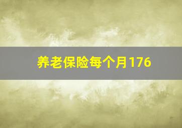 养老保险每个月176