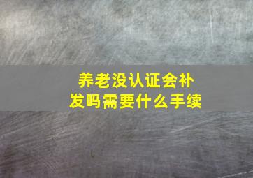 养老没认证会补发吗需要什么手续