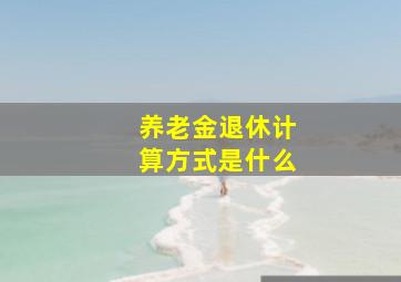 养老金退休计算方式是什么