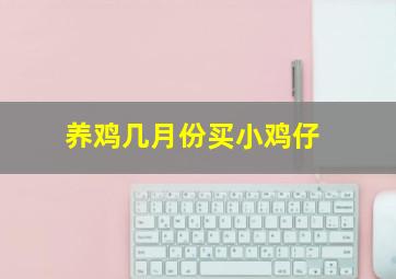 养鸡几月份买小鸡仔