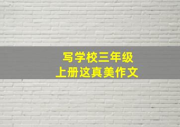 写学校三年级上册这真美作文