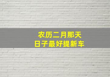 农历二月那天日子最好提新车