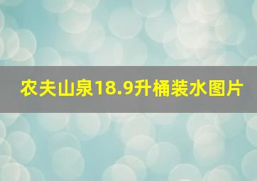 农夫山泉18.9升桶装水图片