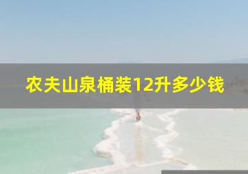 农夫山泉桶装12升多少钱