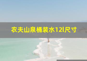 农夫山泉桶装水12l尺寸