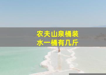 农夫山泉桶装水一桶有几斤