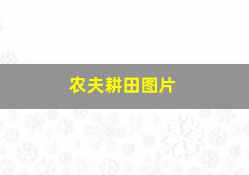 农夫耕田图片