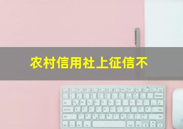 农村信用社上征信不