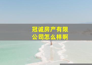 冠诚房产有限公司怎么样啊