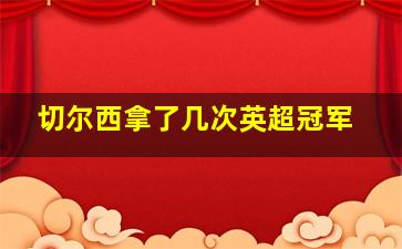 切尔西拿了几次英超冠军