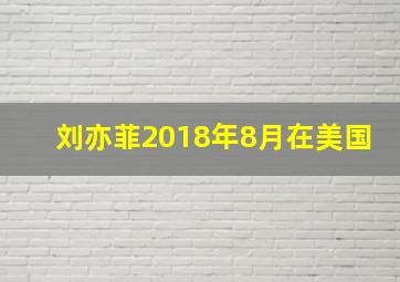 刘亦菲2018年8月在美国