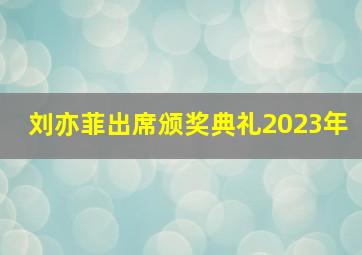 刘亦菲出席颁奖典礼2023年