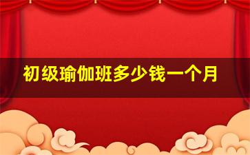 初级瑜伽班多少钱一个月