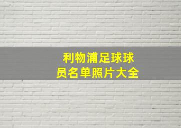 利物浦足球球员名单照片大全