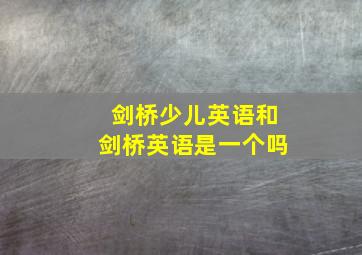 剑桥少儿英语和剑桥英语是一个吗