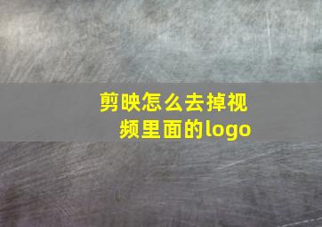 剪映怎么去掉视频里面的logo