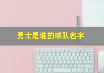 勇士是谁的球队名字